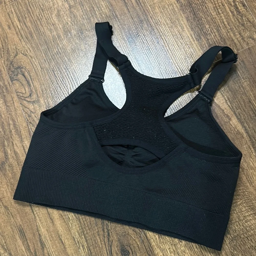AVIA Racerback Adjustable Sports Bra - High‎ Support in black